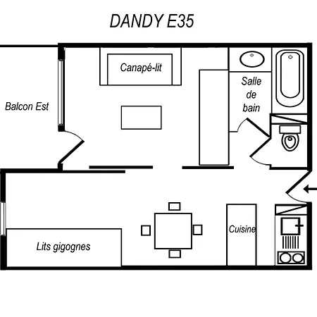 Dandy - Divisible Skis Aux Pieds Mae-7418 * Les Allues